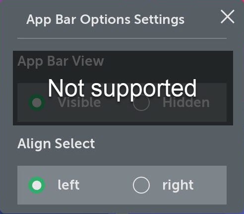 App Bar Option