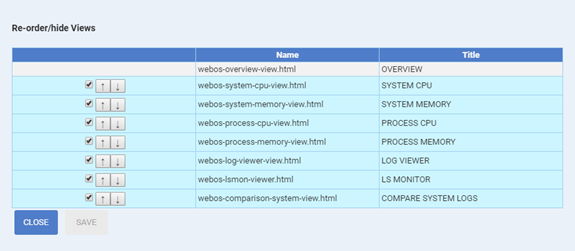 Beanviser customization table