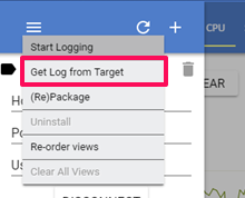 Beanviser Get log from target