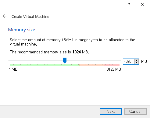 Configuring the memory size