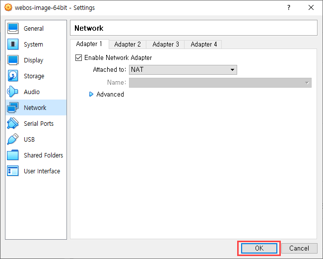 Finishing the virtual machine setup