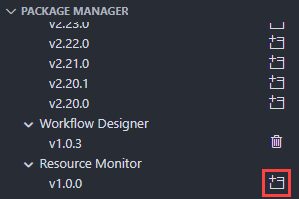 Install resource monitor